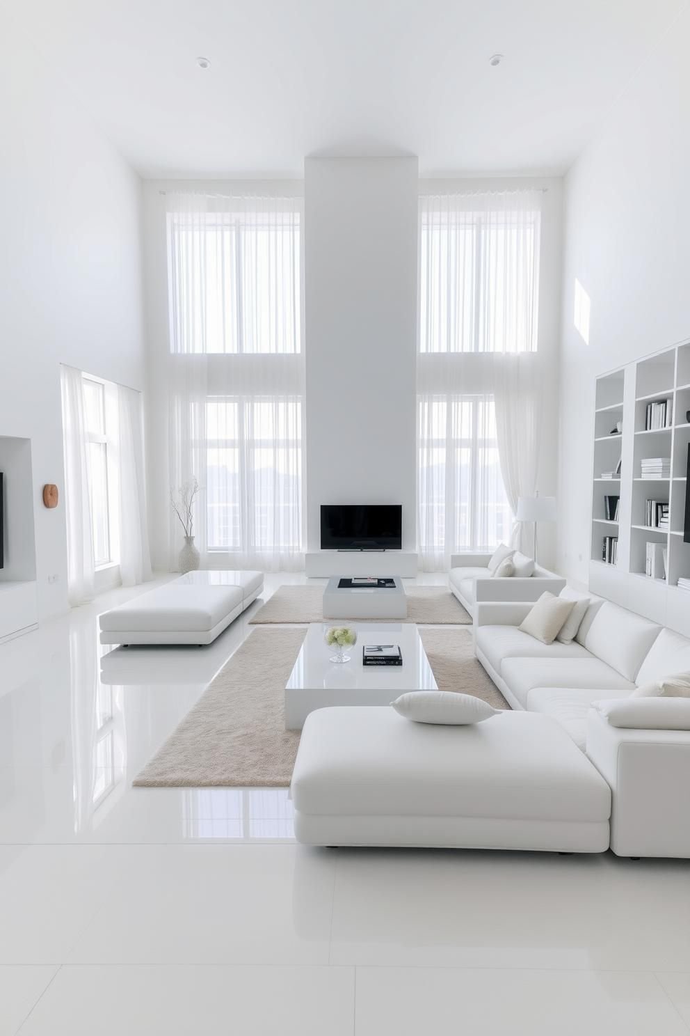 Luxury Living Room with Blinds